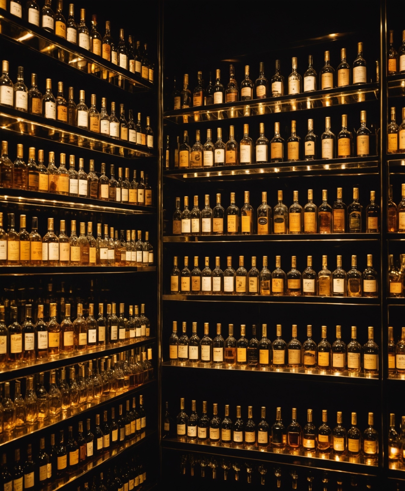Khalum Lounge Club — barra con reflejos dorados